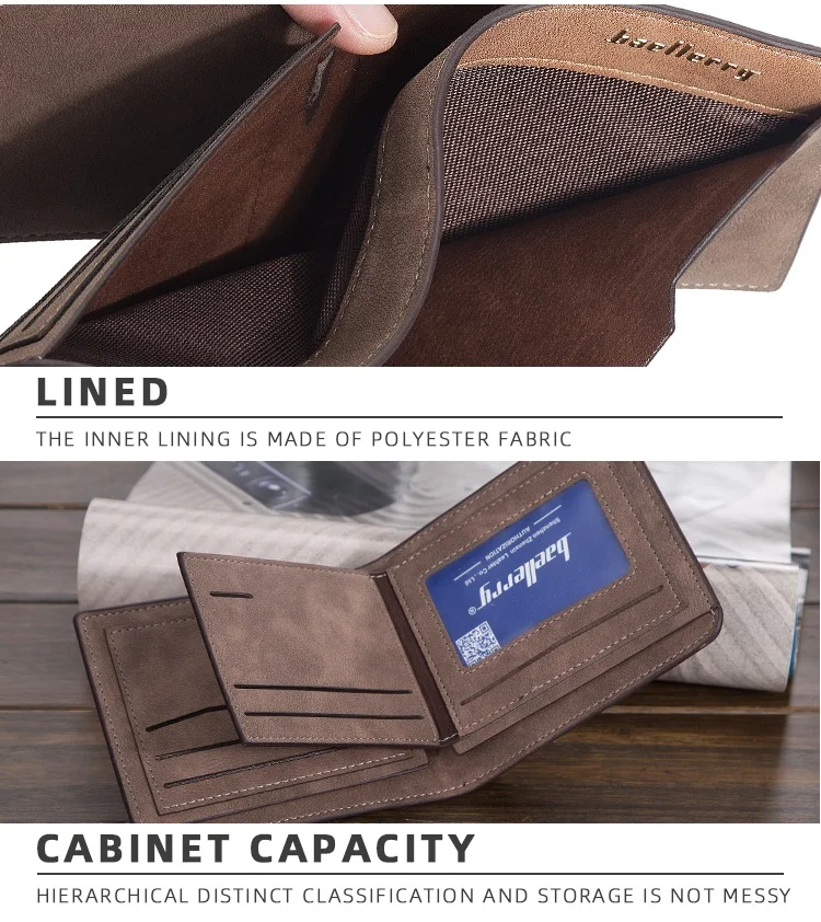 Прямая поставка с фабрики Baellerry, короткие кошельки для мужчин, мужской кошелек из искусственной кожи, сумка из коровьей кожи, брендовый мужской кошелек, чехол с держателем для карт