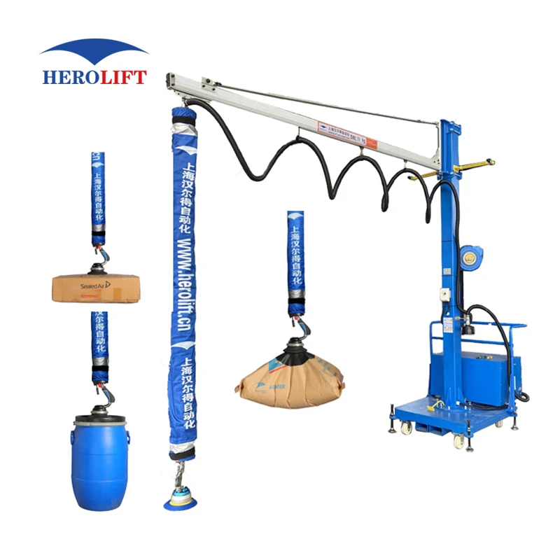 Movable Portable Mobile Rice Bag Sugar Bag Lifting Machine Vacuum Tube Lifter for Cement Bag