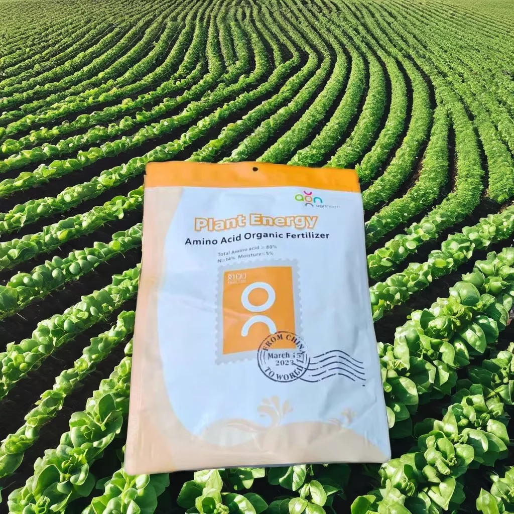 Factory-Priced Agrinorm Crops Organic Fertilizer 100% Water Soluble 80% Amino Acid Plant Energy Yellow Powder for Agriculture