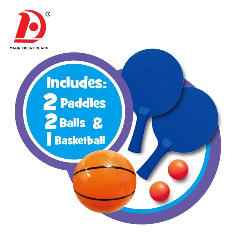 HUADA 2023 GCC Boys Indoor Outdoor Multifunctional Throwing Game Small Sport Ping Pong Toys 3 in 1