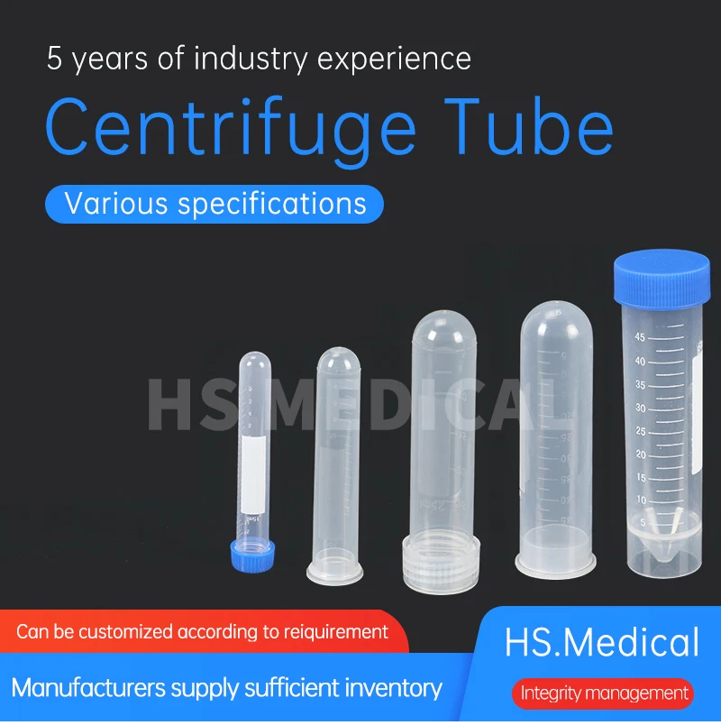 hs medical 50ml Conical Bottom Pp Material Centrifuge Tube