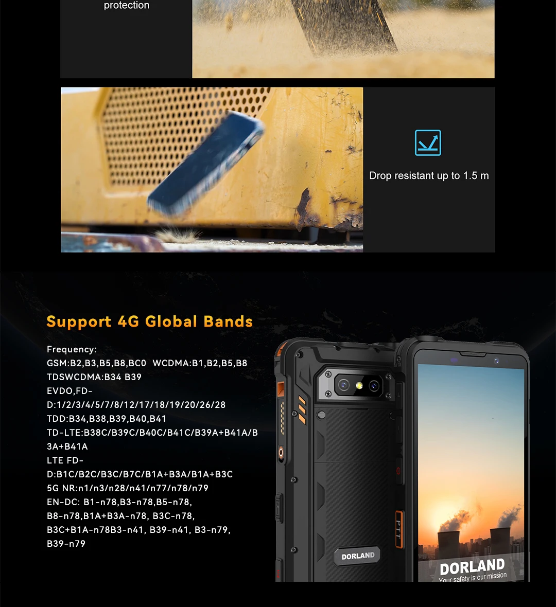 New Arrival 6 Inch Screen 8000mAh Battery None 5g Rugged Phone DMR satellite handheld terminal 5G+DMR smartphone