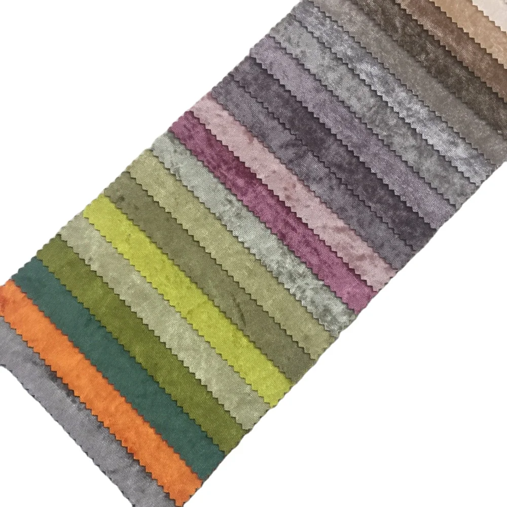 Eco-friendly italian silk fabric shining luxury plain color velvet upholstery fabric