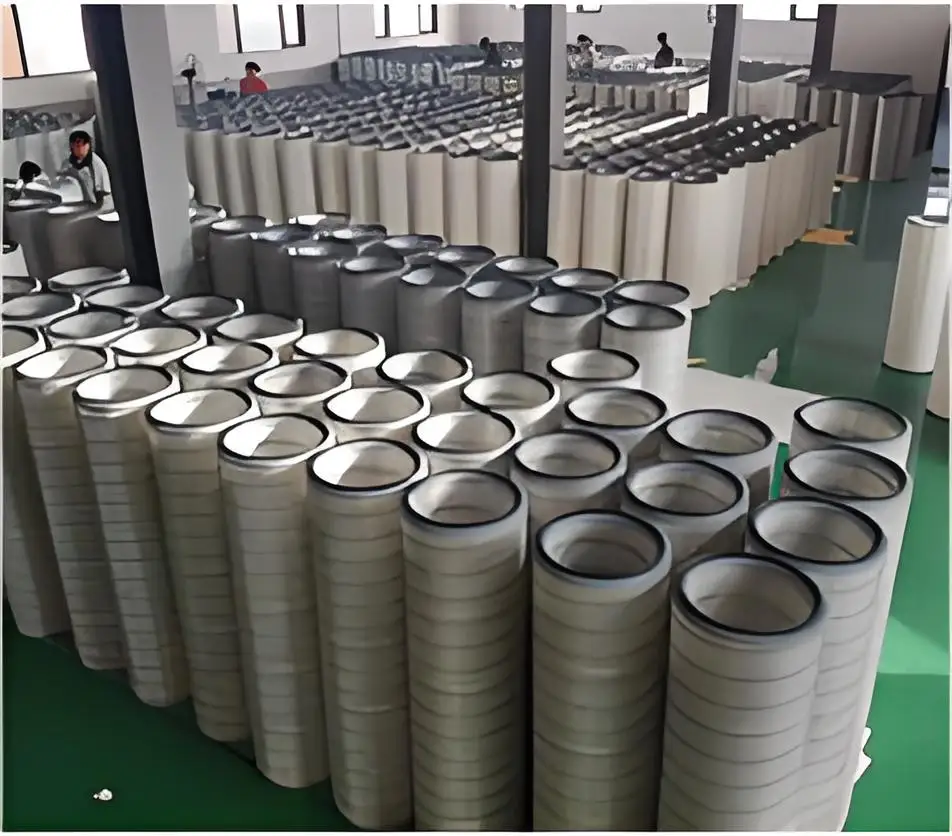 Cartridge Filters Flame Retardant Coated Polyester Fiber Filter Air Filter Cartridge
