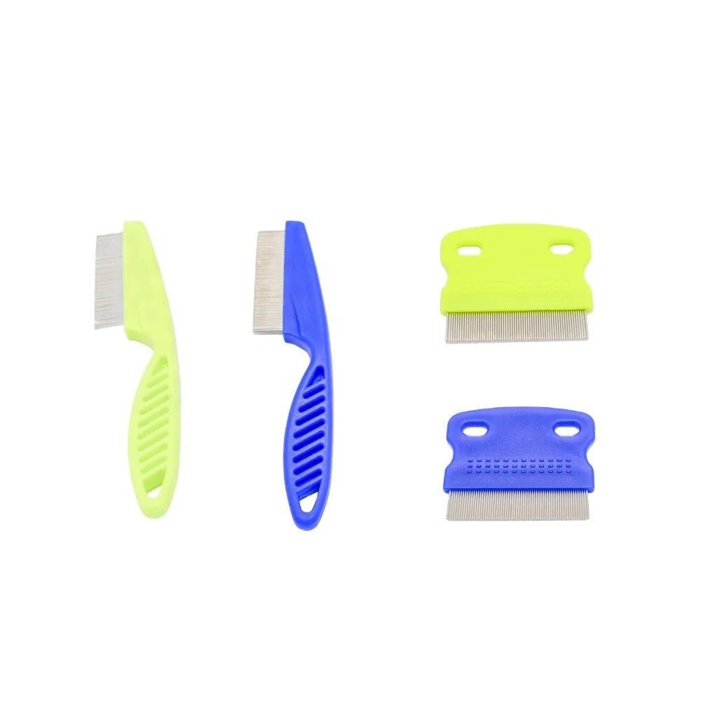 Plastic Handle for Easy Cleaning Flea Comb Durable Pet Flea Stain Remover Combs  Pet Dog Cat Grooming Comb