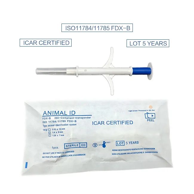Factory Price Rfid Animal Identification Chip Syringe Chip Id For Animals Cat Dog Bird Cattle