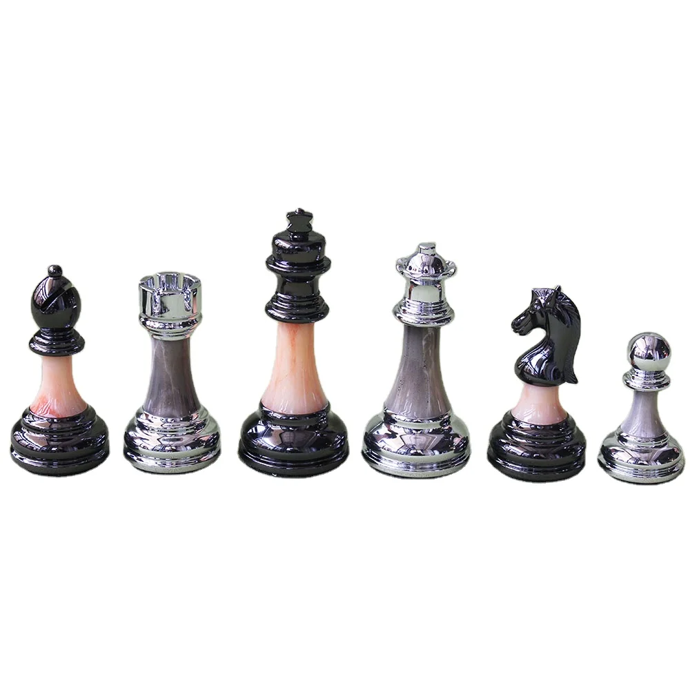 Gemstone marble chess set