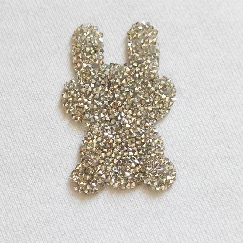 Custom Clothing Decoration Labels Hot Fix Rhinestone Motif Heat Transfer Badges for Shoes Product Sustainable Rhinestone New 12