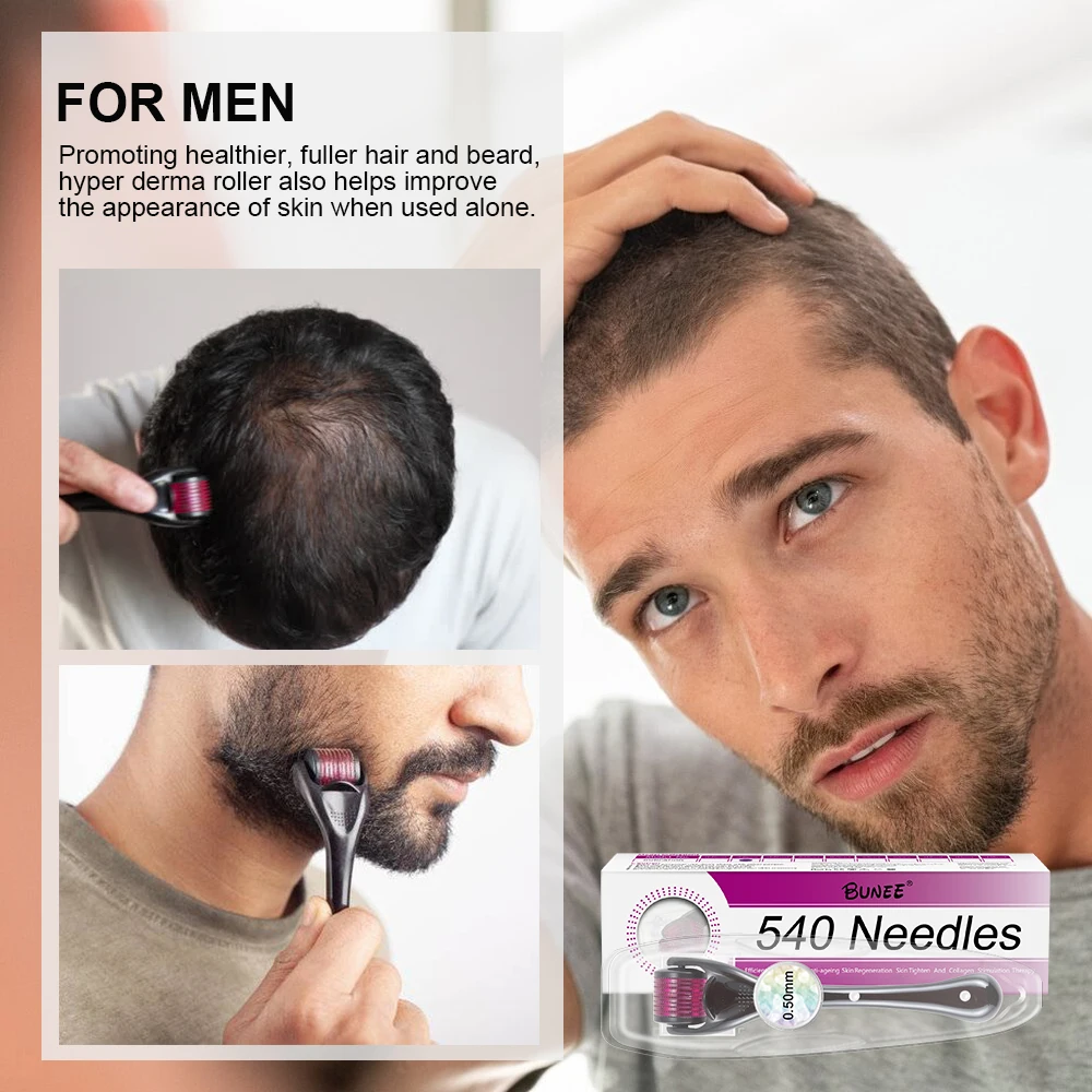 Derma Roller for Hair Regrowth Beard Growth Microneedling Derma roller 0.5mm Face Body Skin care Dermaroller