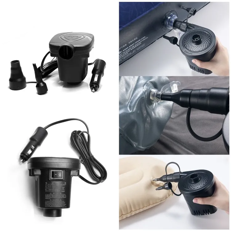 DC 12V Portable Electric Air Pump Air Mattress Boat Car Auto Air Inflatable Pump for Car Camping 50W