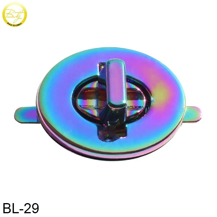 High end handbag hardware matte gold wooden boxes turn lock purse metal catch latches buckle locks for gift box