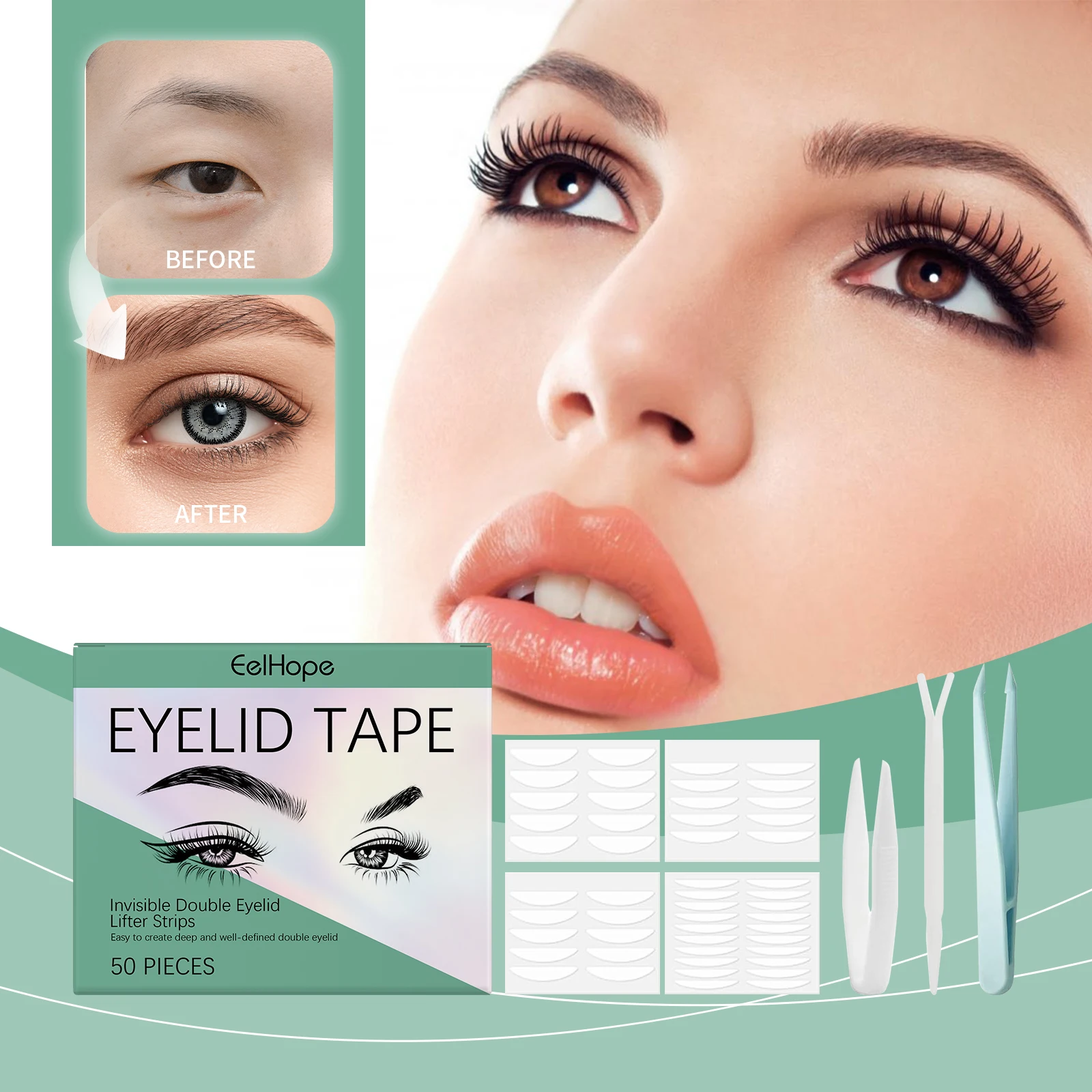 EELHOPE Double Eyelid Tools Waterproof Doubl Eyelid Tape Sustainable Double Eyelid Sticker