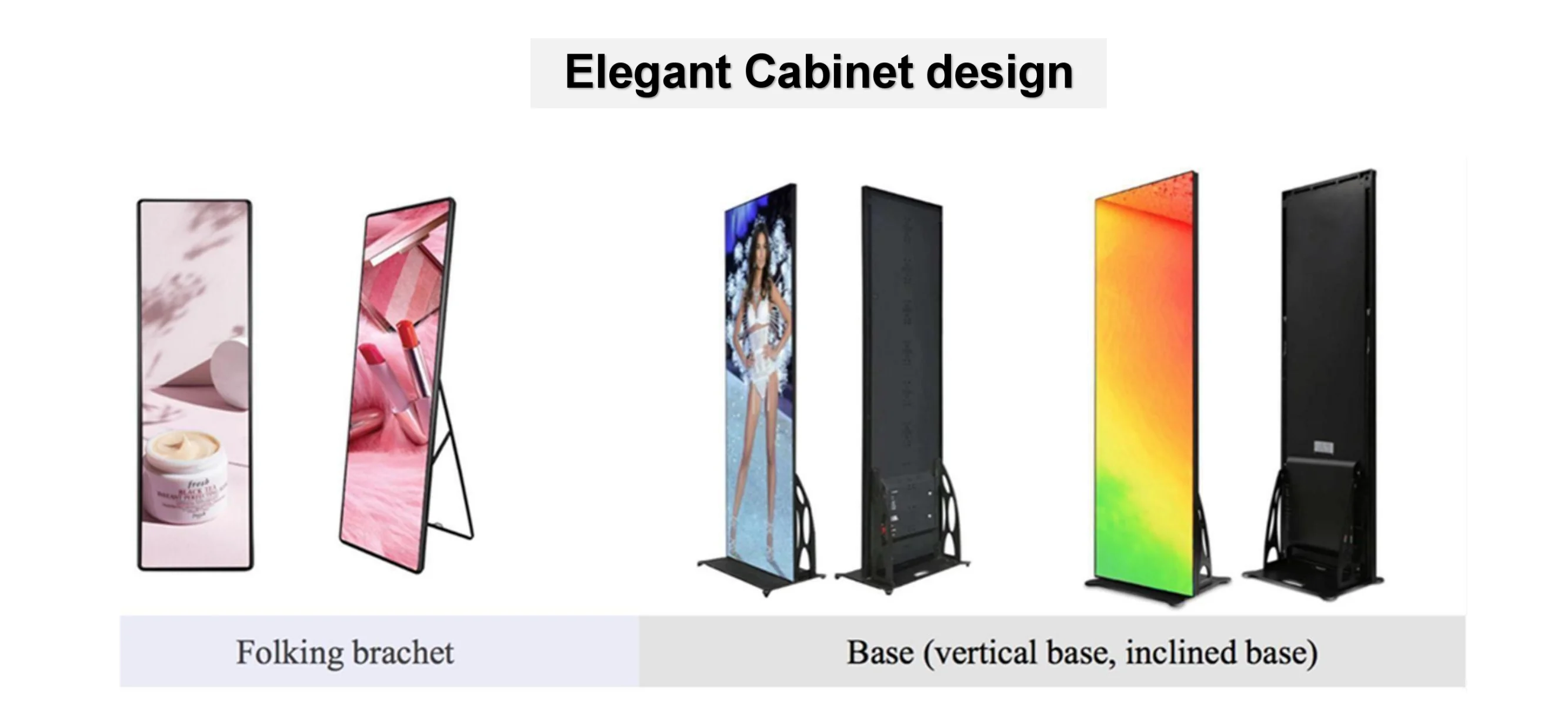 Wellvision Indoor 640*1920mm Advertising Led Poster P1.8 Hd Modules 3g 4g Wifi Smart Led Mirror Poster