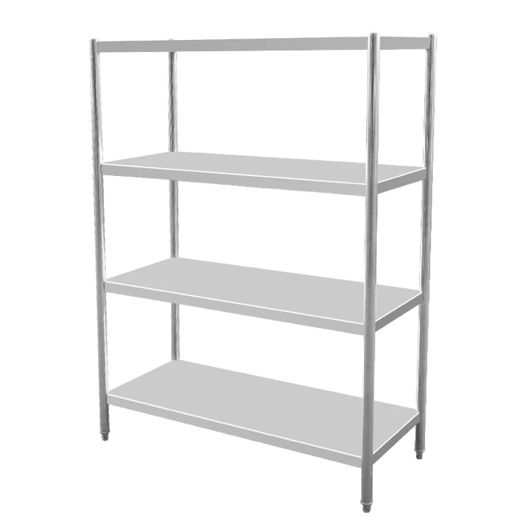Dimensions Custom stainless steel vertical kitchen storage rack for home and commercial Four floors of food storage shelves