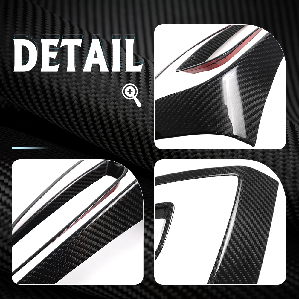 For Tesla Model 3 Highland 2023+ Rear Tail Light Fog Lamp Frame Trim Real Carbon Fiber Accessories Exterior Decor