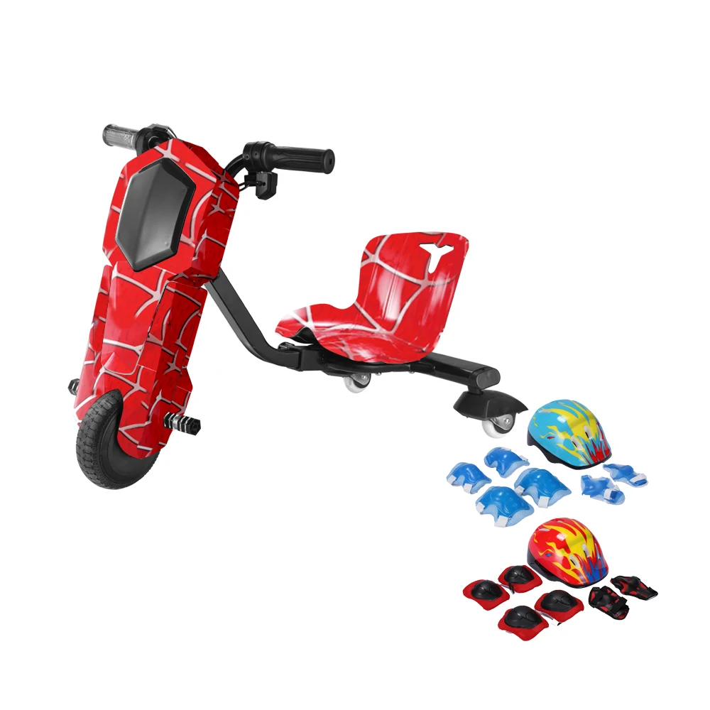 kids outdoor sports drift trike 3 wheels electric drifting scooter drift kart with music speaker