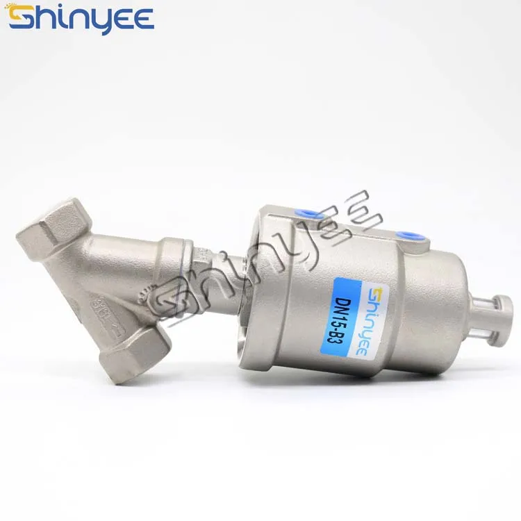 SHINYEEPNEUMATIC most popular DN15-B15/DN15-B13/DN15-B5 solenoid valved steam pneumatic piston operated globe valves