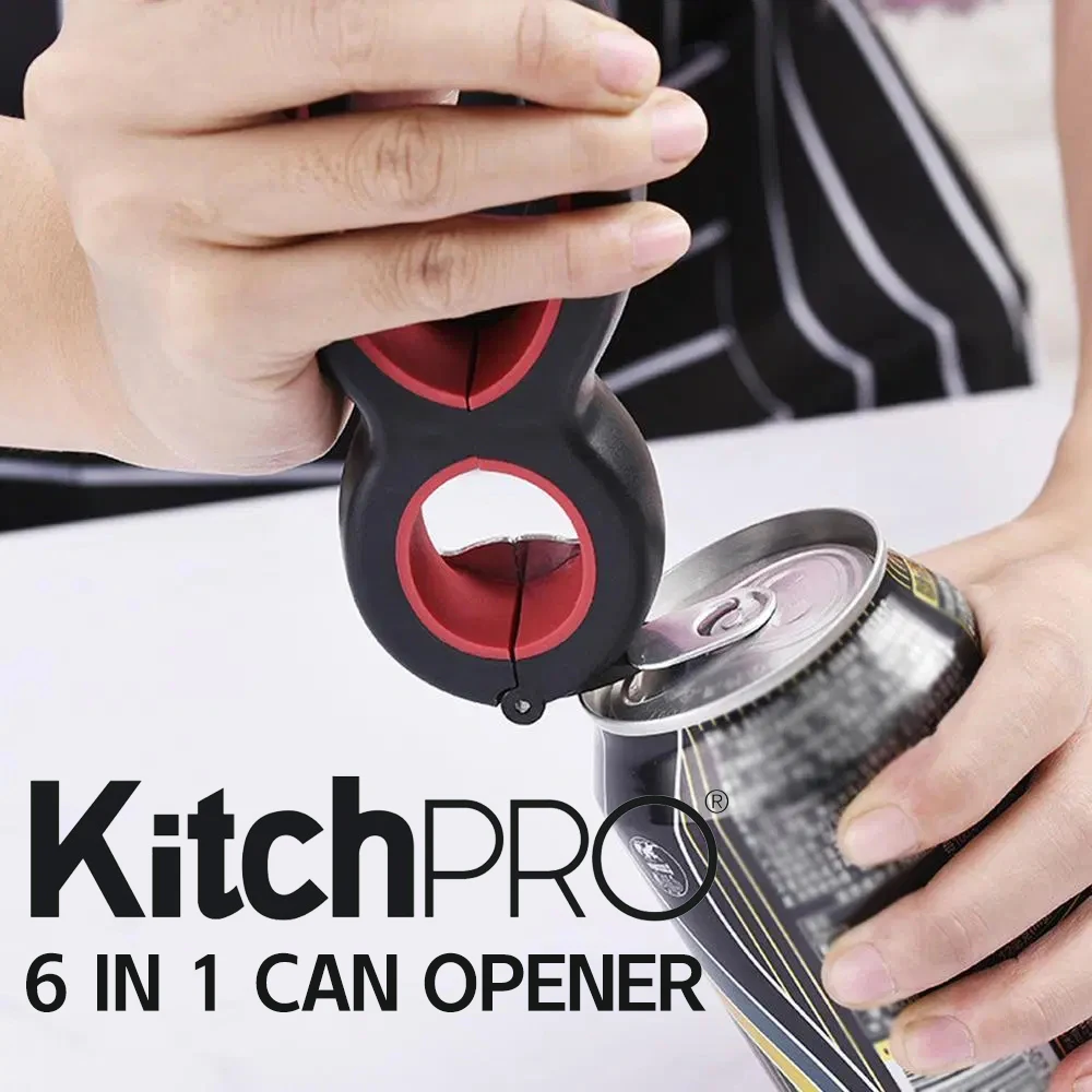 6 in 1 Bottle Opener, All in One Jar Gripper Can Wine Beer Lid Twist Off Jar Opener 5.72.4 Inches