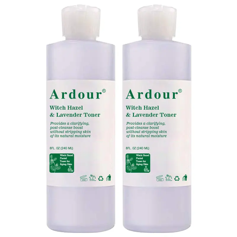 Custom logo Lavender Facial Toner for Aging Skin  reactive foil Lavender Rose Water and Aloe Vera for Combination or Dry Skin