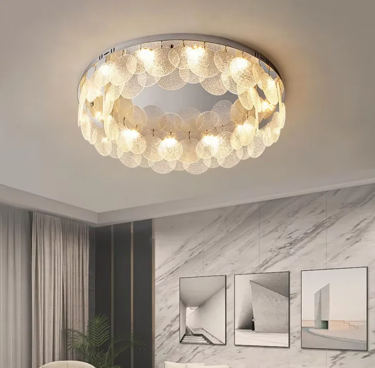Modern Style Luxury Decorative Lighting Dining Room Pendant Lights Bedroom Round Gold Chandelier Led ceiling lamp