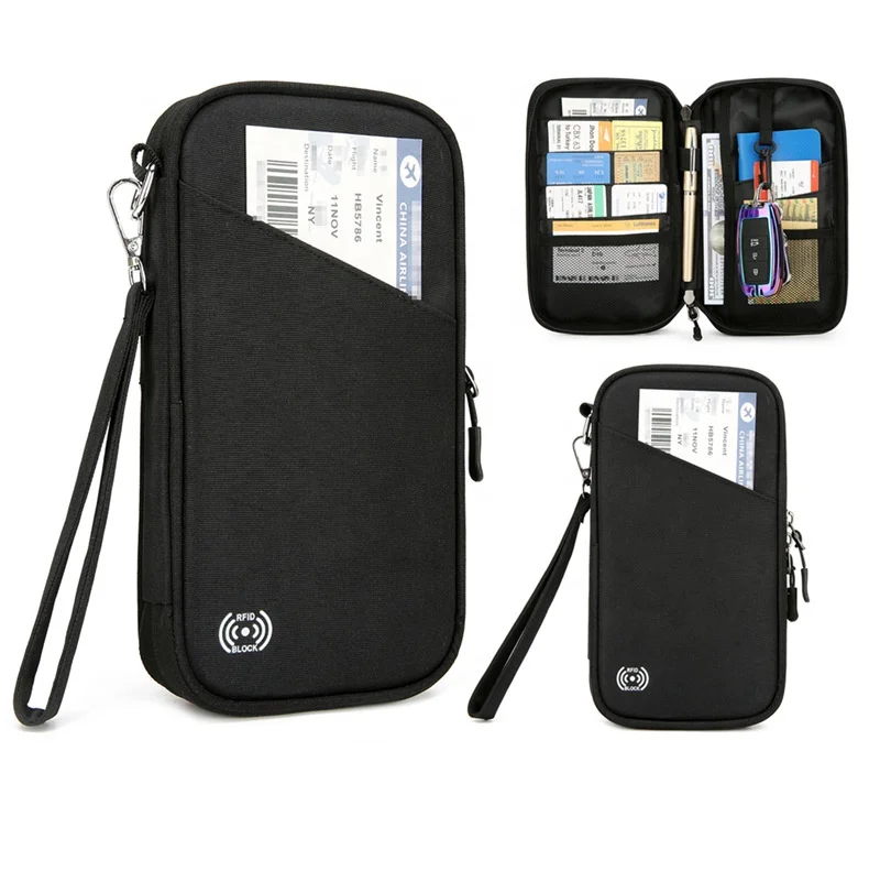 Multifunction Custom Multiple Cover Card Holder Bag Organizer Document Case Family Travel Passport Wallet with RFID Blocking