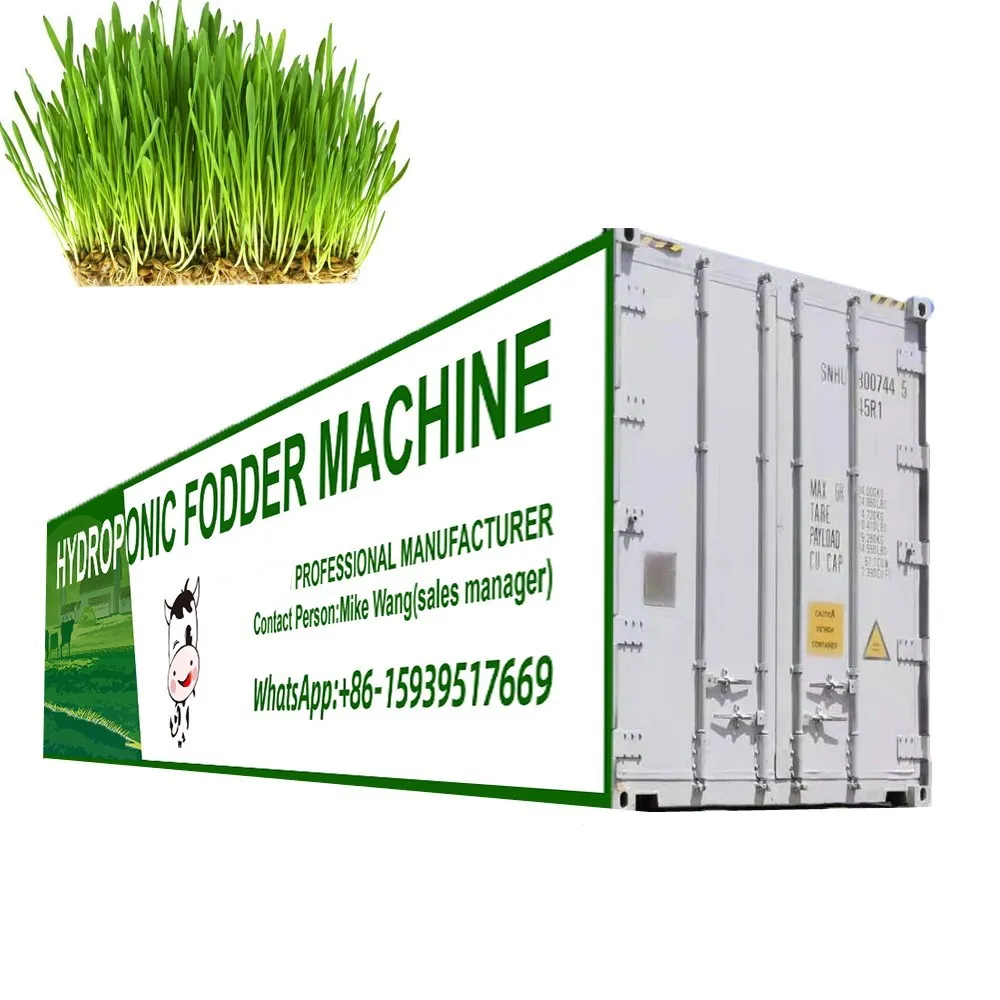 Great Quality Factory Price 1500kg/day Automatic Barley/wheat Green Grass Hydroponics Machine Fodder