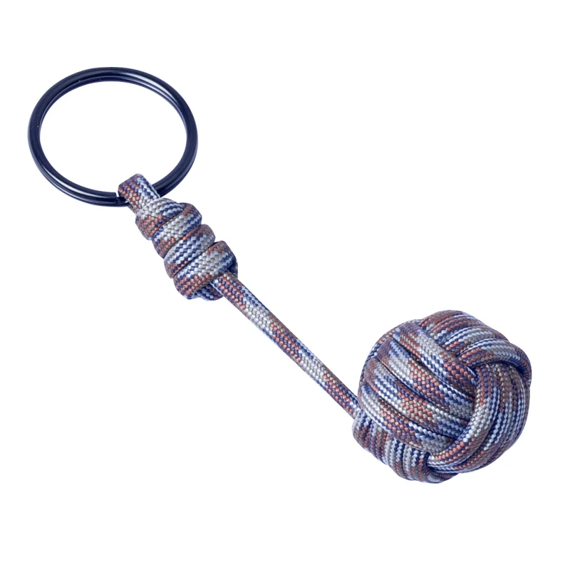 Munkees 550 Cord Monkey Fist Keychain Useful and  fun Survival EDC in Assorted Camo Colors