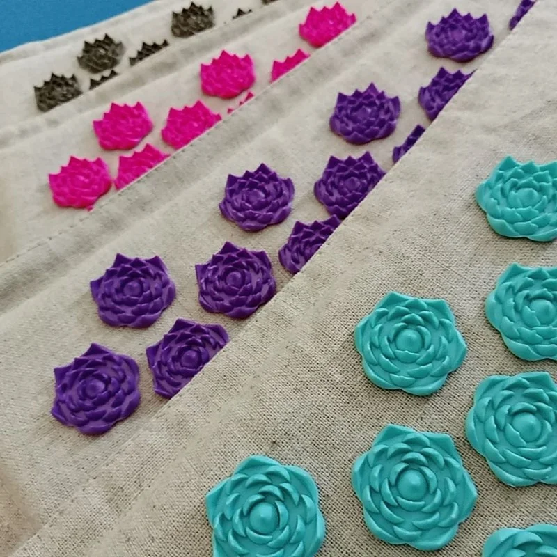 Натуральный органический коврик для акупрессуры из кокосового хлопка и льна