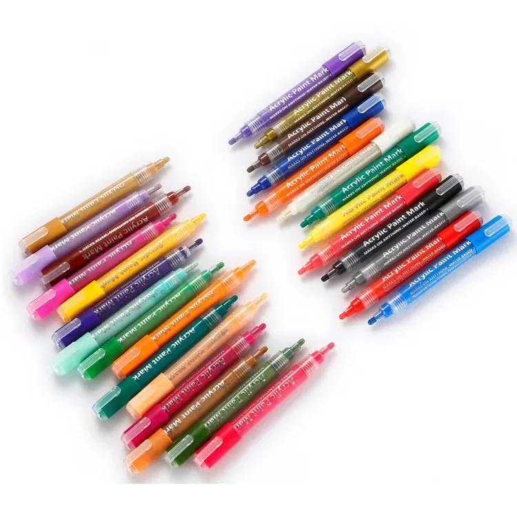
Lifeinfinity 12 multi color Water Based Acrylic Paint Markers Permanent Marker Pen 