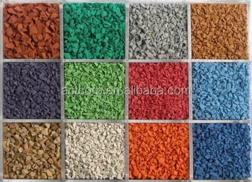 Elastic Recycled EPDM granules SBR black color rubber granules