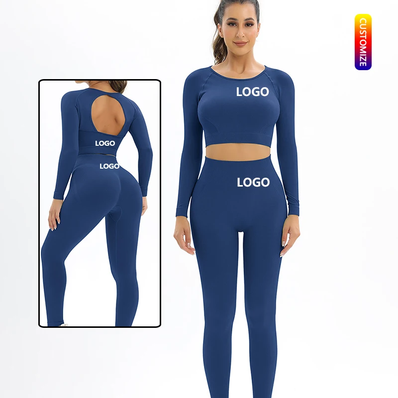 Chinese Factory 2 Pieces Sports Suit Seamless Knit Sports Bra High Waist Butt Lift Yoga Shorts Gym Fitness Sets