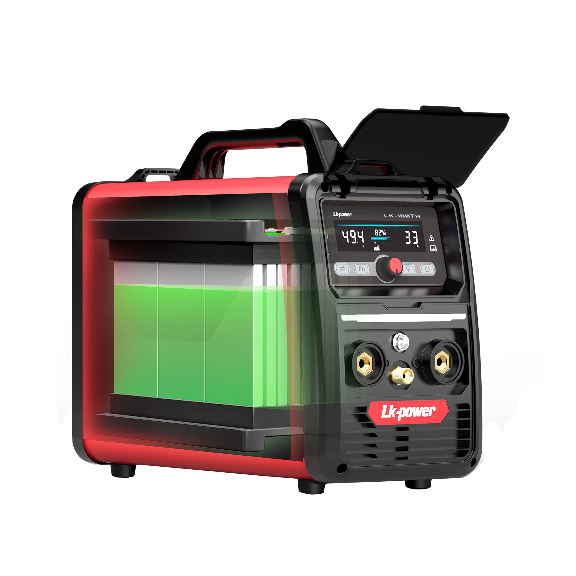 Battery Operated Welder Powered by LiFePO4 Battery 160A Stick 180A TIG 2 in 1 Cordless Welding Machine