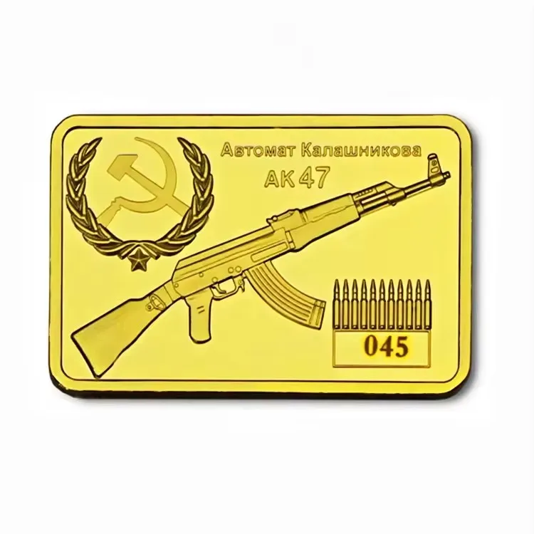2024 AK 47 golden plated bar beauty bar bullion customized make for you