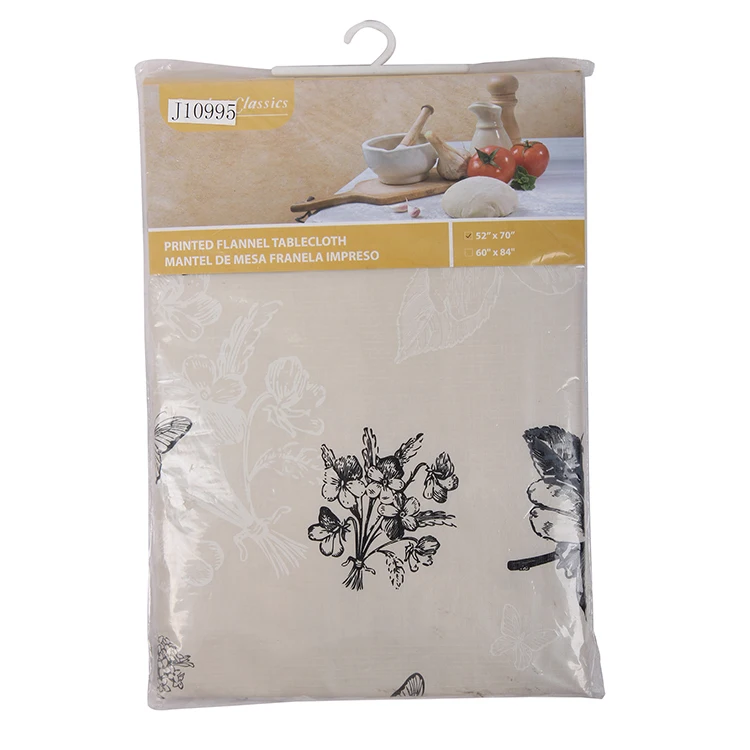 Good Quality Flannel Individual Printing PEVA And NON-WOVEN BACK tablecloths