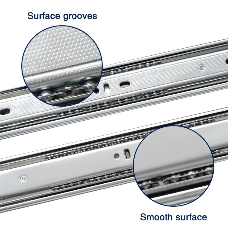 Office Furniture Hardware Telescopic Channel Ball Bearing Stainless Steel Drawer Slides