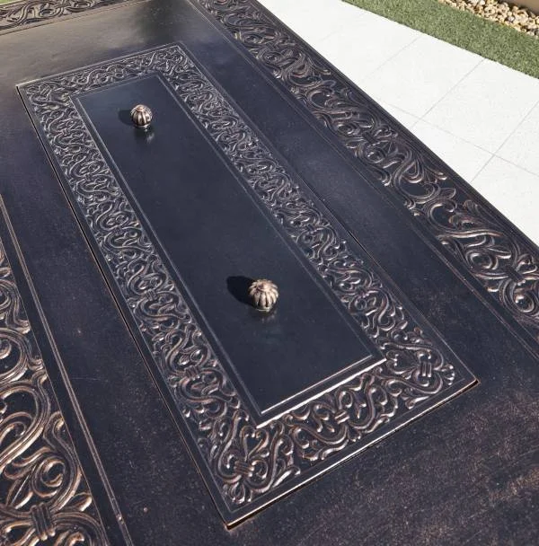 Outdoor table and chair courtyard leisure outdoor terrace combined garden outdoor cast aluminum iron waterproof balcony furnitur