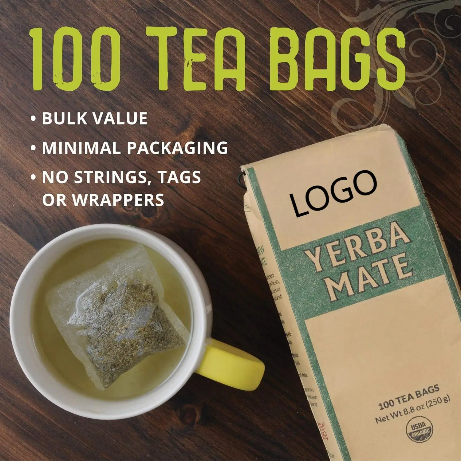 Factory Price OEM Unprocessed Natural Tea Yerba Mate Detoxification and Beauty Enhancement NON-GMO