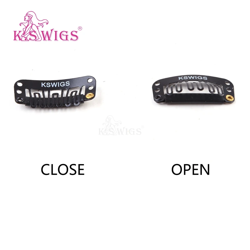 
K.S WIGS 50Pcs U Shape Metal Snap Clips for Clip in Hair Extensions DIY & Repair 3.2cm 