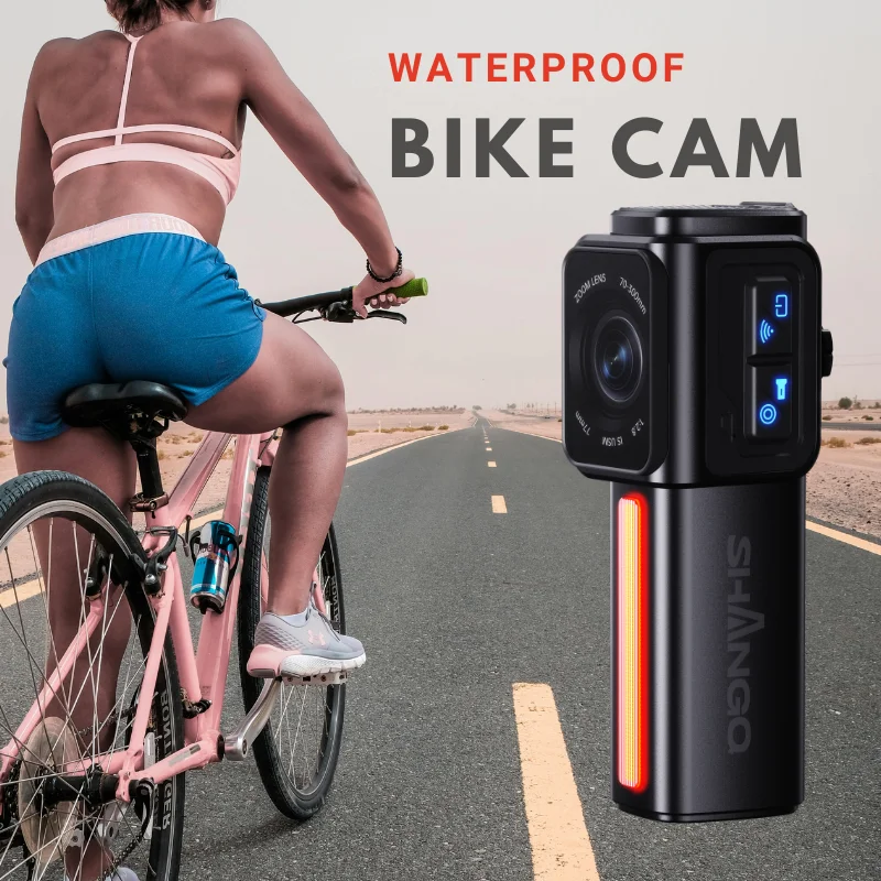 D1 2024 High Quality Small Dash Cam Bicycle Rearview Cameras 1080p No Screen Mp4 Video Recording Front And Rear Bike Dashcam