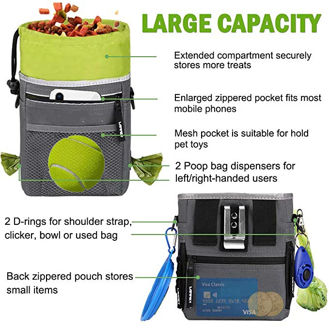 
amazon hotsale custom durable dog treat pouch pet training bag 