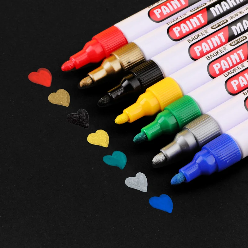 12 colors Permanent Oil Based Ink Paint Marker
