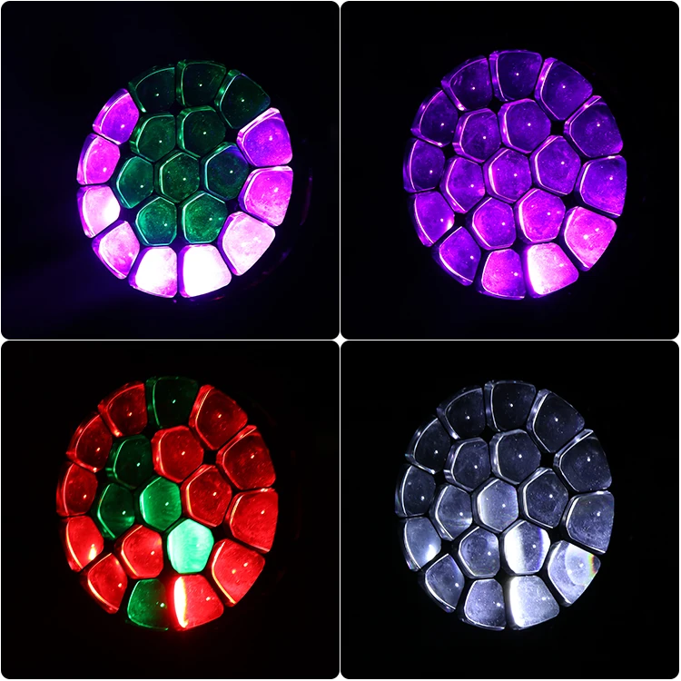  VLTG Dmx 4in1 19*15w party led Stage Light Rgbw Bee Eye Moving Head light VLTG 19*15 Вт светодиодные этапа головной свет пчелиный глаз Поворотная голова светового