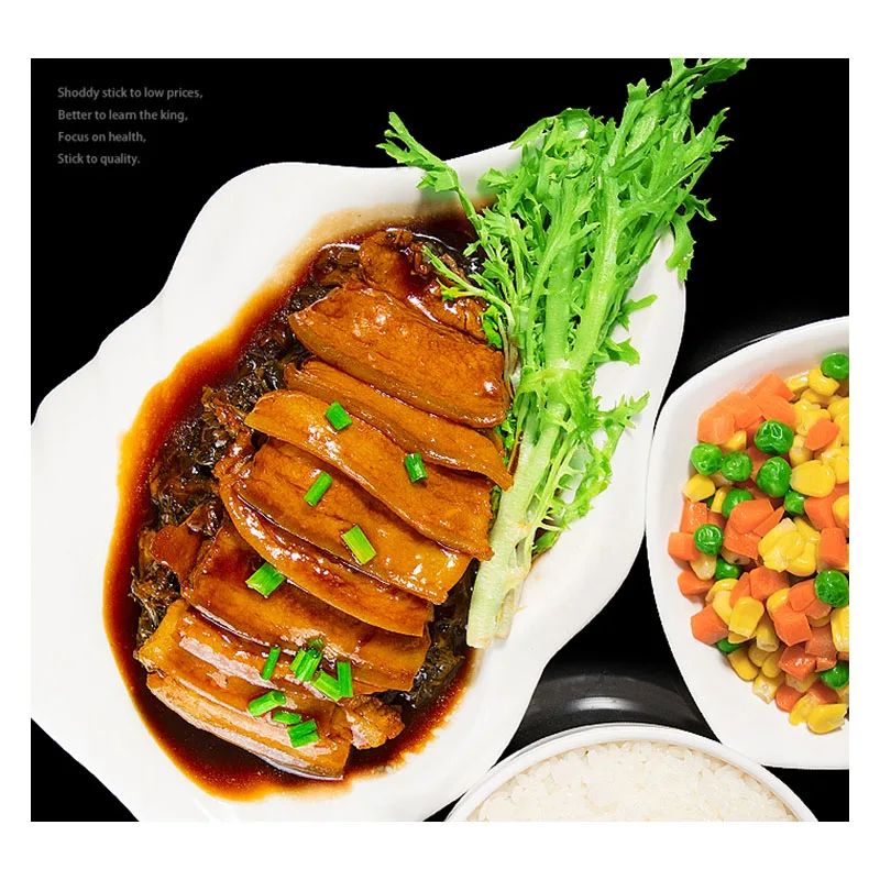 MRE meal vacuum packed ready to eat custom oem party Travel Military Camping 3R food preparation Braised Pork with Preserved