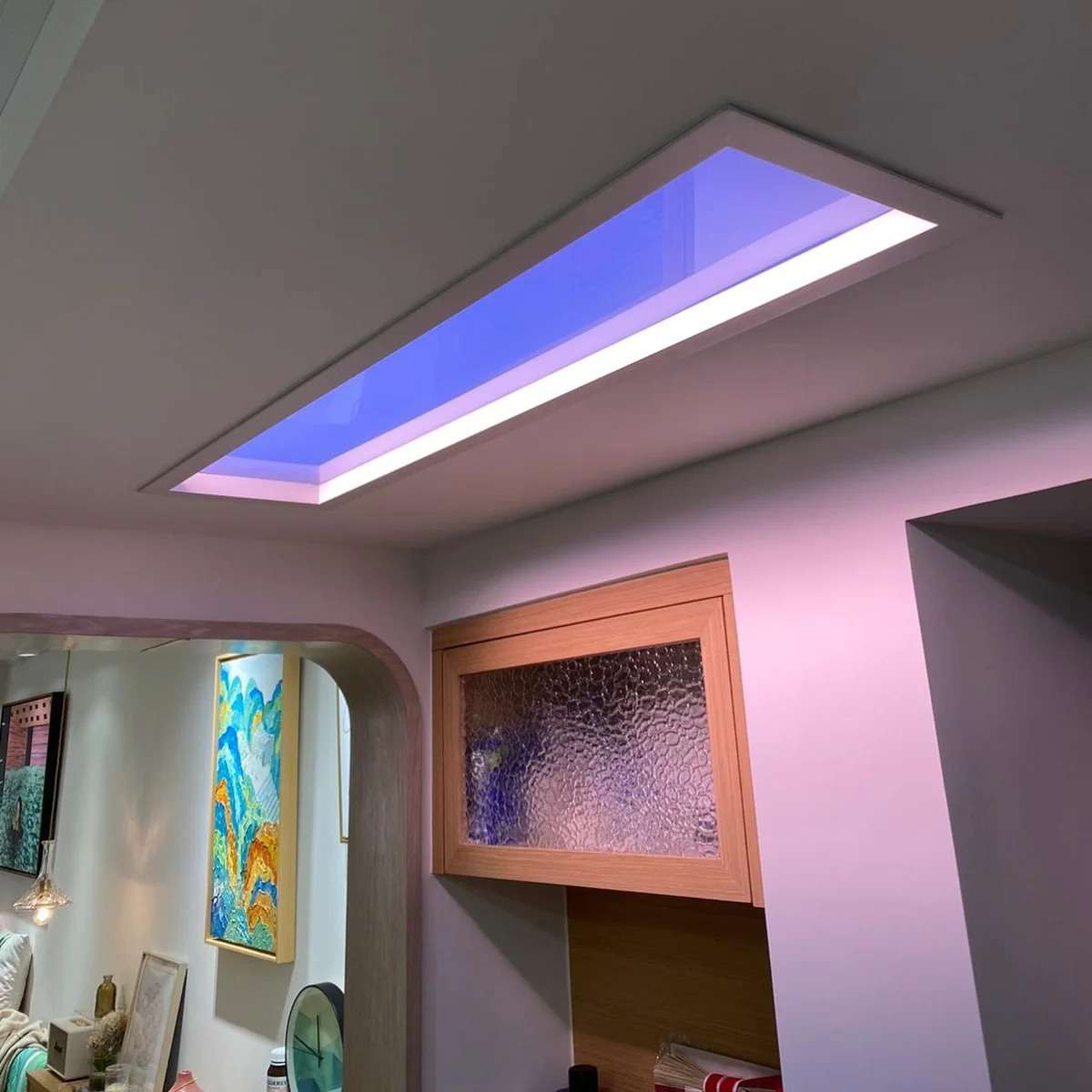 Spesetech 30x120 coelux умный дом с управлением Wi-Fi светодиодный синий искусственный световой люк