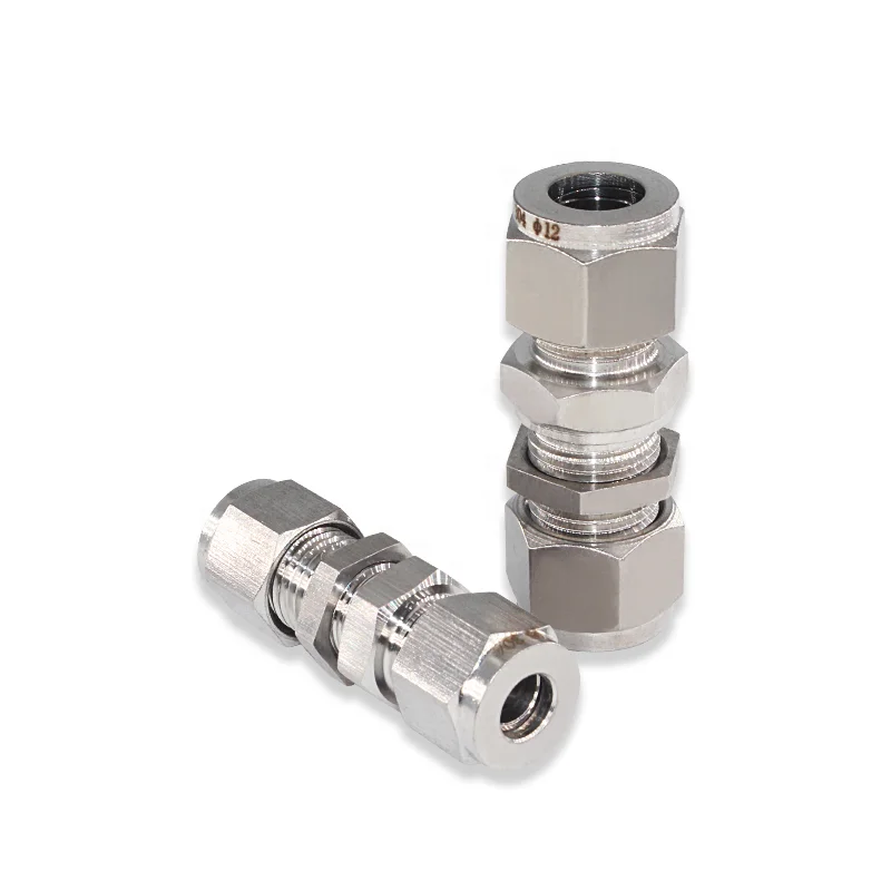 Stainless Steel Tube Fitting Compression Connector Hydraulic Straight Pipe Fittings