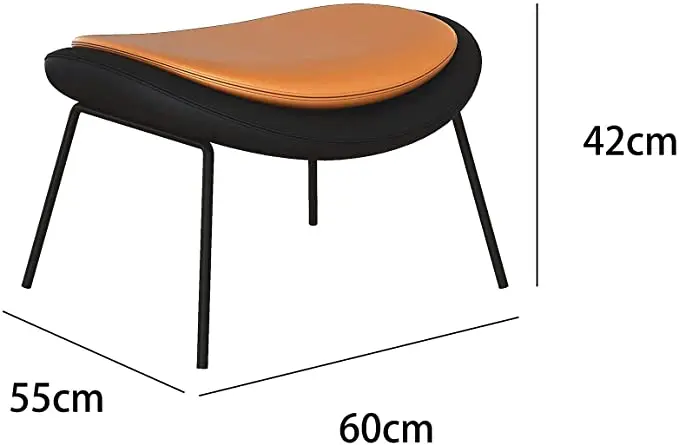 Modern fashion single sofa chair with foot Nordic leather designer light luxury balcony lazy lounge chair