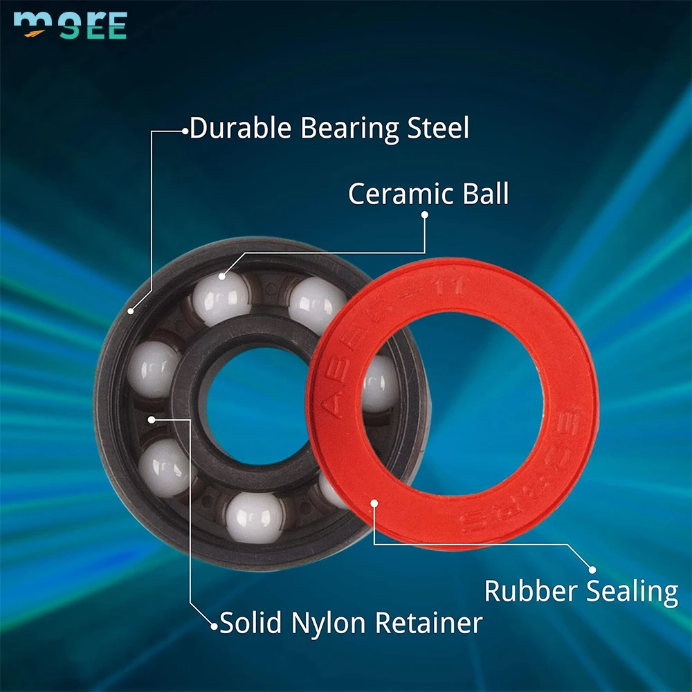 SeeMore Selection High Speed Double Shielded 608 RS ABEC-11 Trucks Scooters Wheel Skateboard Bearings