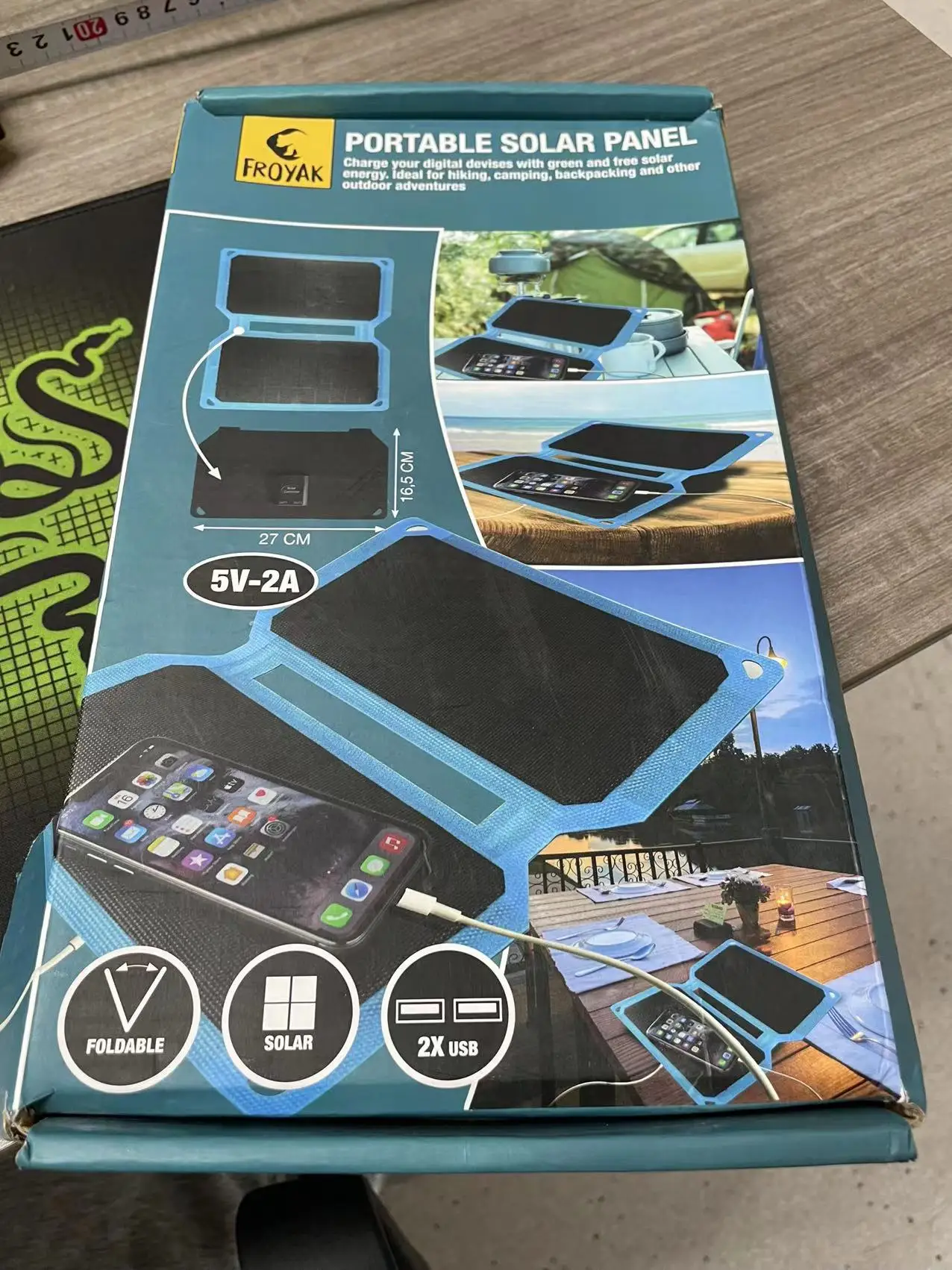 Folding Solar Charger 10w 5v 2.1a Usb Output Devices Portable Solar Panel for Mobile Phone