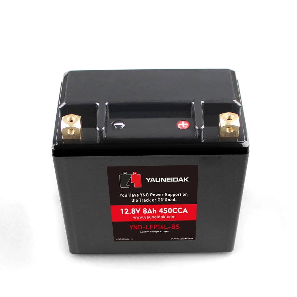 Super Light Weight Strong Power 12.8v 8ah Lithium Iron Lithium Starting Battery Motorcycle Start Lfp Battery Batterie