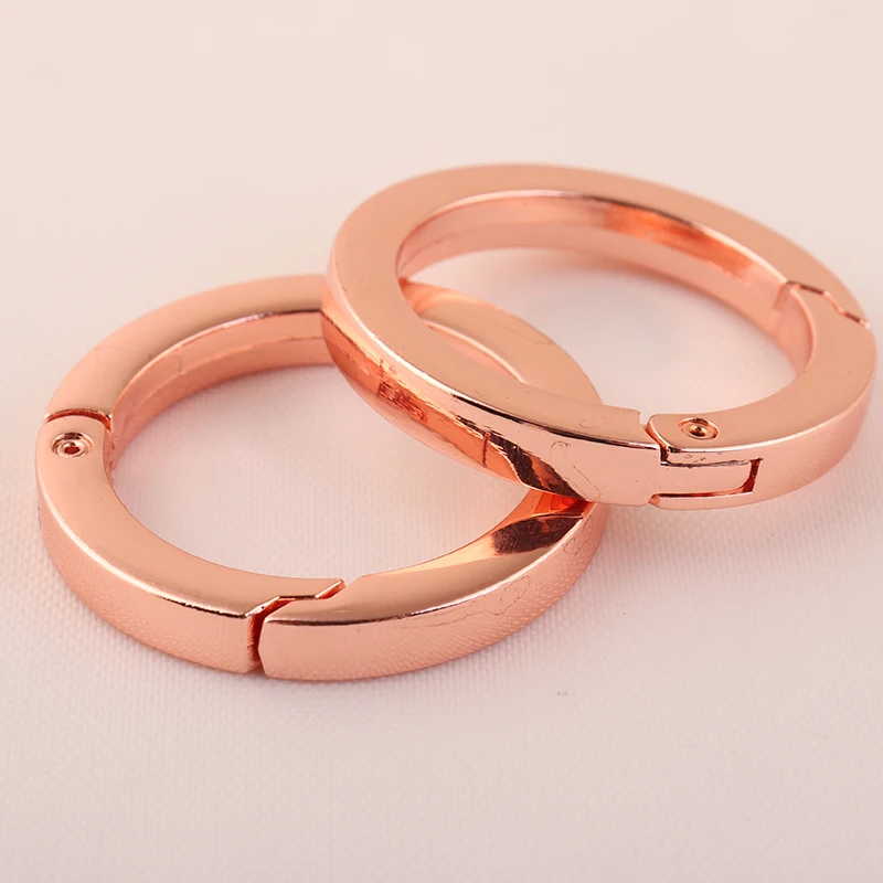 33mm Round Carabiner Spring Gate O Ring Openable Keyring Leather Bag Belt Strap Chain Buckle Snap Clasp Clip